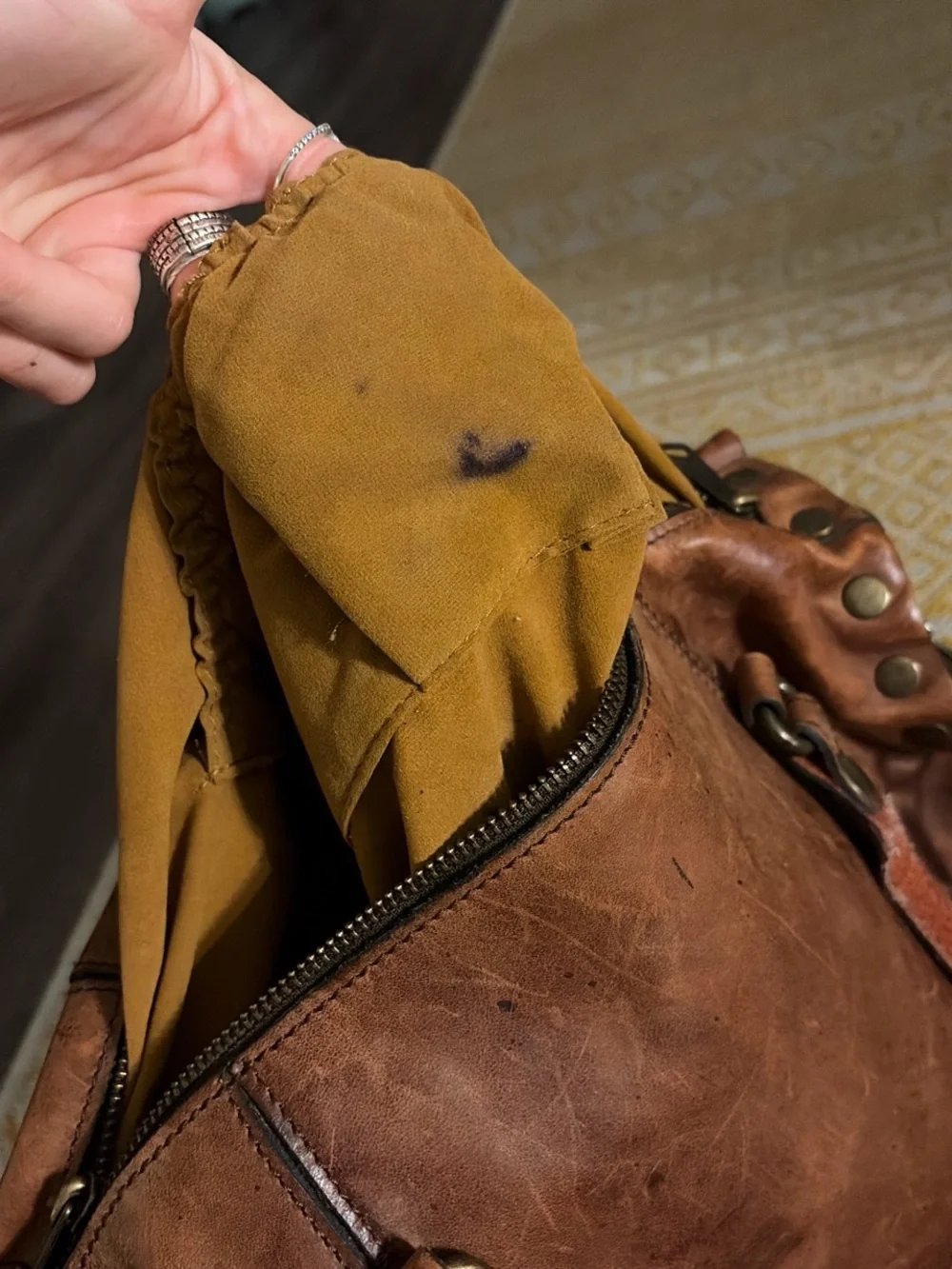 Patricia Nash brown leather shoulder bag